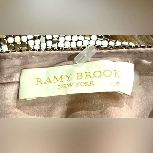 Ramy Brook Women's Rose Gold Tallon Metal Satin Sleeveless Mini Dress  4 S - Picture 11 of 11